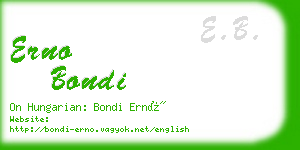 erno bondi business card